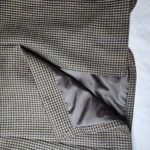 Jos A Bank 100% Wool Tag42S Houndstooth  Blazer Sport Coat  Measurements In Pics - Picture 12 of 15